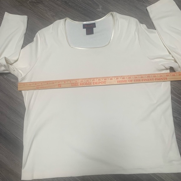 Denim&Co square popover neckline long sleeve pullover top shirt. Size 2X - Picture 11 of 13